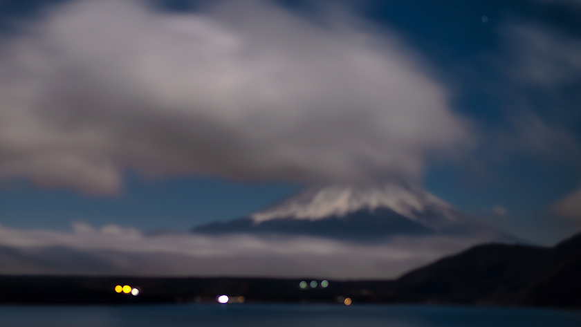 31日夜の富士山